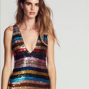 Free people striped sequin dress